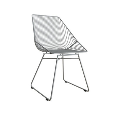 CosmoLiving Ellis Accentdining Chair Grey Metal