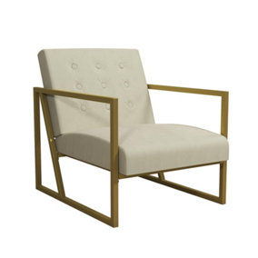 CosmoLiving Lexington Modern Chair Ivory