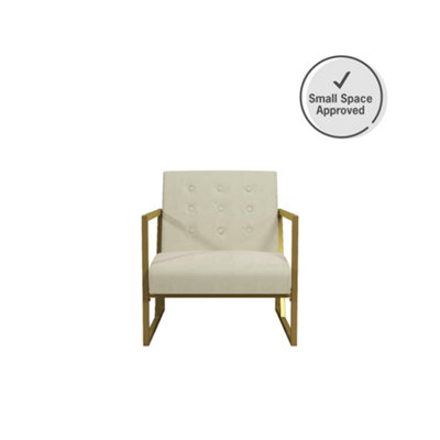 CosmoLiving Lexington Modern Chair Ivory