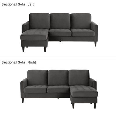CosmoLiving Strummer Reversible Sectional Sofa Green