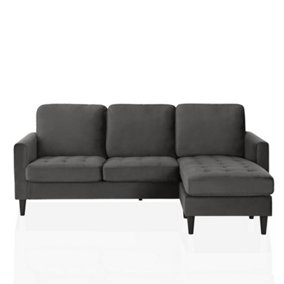 CosmoLiving Strummer Reversible Sectional Sofa Grey