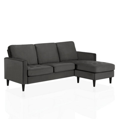 CosmoLiving Strummer Reversible Sectional Sofa Grey