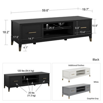 CosmoLiving Westerleigh Tv Stand 65 Black
