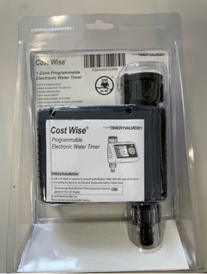 Cost Wise Single-Valve Garden Water Timer - Single Outlet Programmable ...