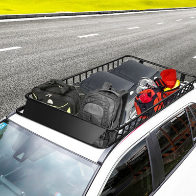 Costway 1.6M X 1M Universal Roof Rack Cargo Carrier Expandable Luggage Top Tray Holder - 3