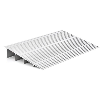 Costway 10.5CM Door Threshold Ramp Aluminum Adjustable Rise Entry Ramp for Wheelchair