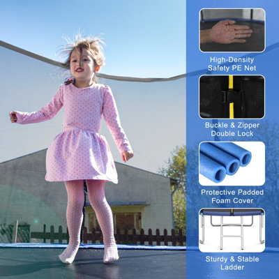 Costway 10 FT Outdoor Jumping Exercise Trampoline with Ladder - 6