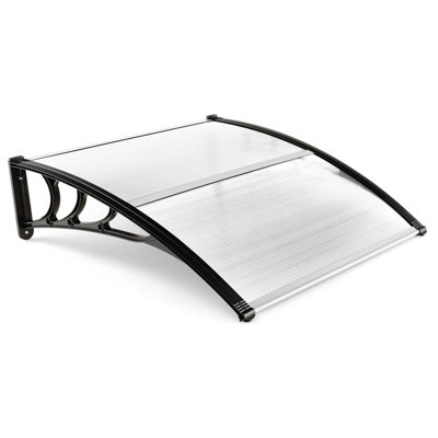 Costway 102 X 98 cm Outdoor Patio Front Door Awning Canopy Exterior Modern Sunlight Shelter