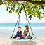 Costway 104cm Saucer Tree Swing Indoor Outdoor Flying Swing Seat Adjustable Hanging Rope