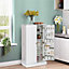 Costway 104cm Tall Kitchen Pantry Cabinet 17-tier Shelves Cupboard Space-saving Storage Cabinet