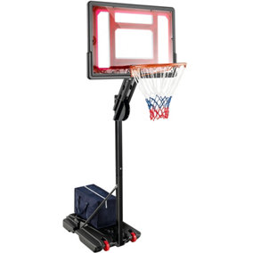 Costway 10FT Basketball Goal 1.55-3.1M Adjust Backborad Hoop Net Set