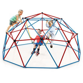 Costway 10FT Dome Climber Climbing Frame Geometric Climbing Dome Kids Toddler Garden Gym