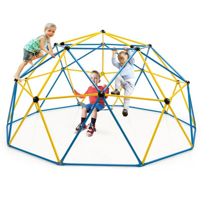 Costway 10FT Dome Climber Climbing Frame Geometric Climbing Dome Kids Toddler Garden Gym