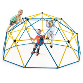 Costway 10FT Dome Climber Climbing Frame Geometric Climbing Dome Kids Toddler Garden Gym