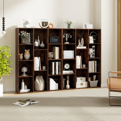 Costway 11-Cube Bookcase Modern Geometric Bookshelf Book Storage Organizer