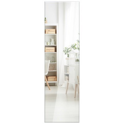 Costway 110 x 38cm Full Length Mirror Full Body Rectangular Frameless Dressing Mirror Vertically/Horizontally Wall Mounted