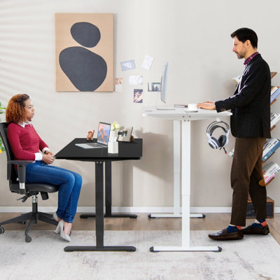 Costway 110 x 60cm Electric Height Adjustable Standing Desk Sit to ...
