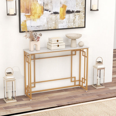 Faux deals marble console