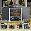 Costway 11FT x 8FT Large Outdoor Storage Shed Tool Storage House w/ Sliding Door