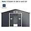 Costway 11FT x 8FT Large Outdoor Storage Shed Tool Storage House w/ Sliding Door