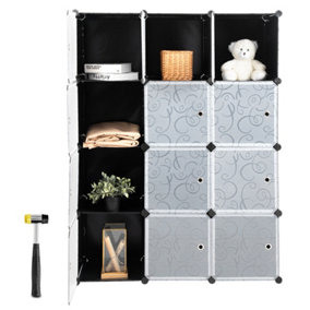 Costway 12-Cube Storage Organizer Bookcase Modular Cube Closet Room DIY Display Rack