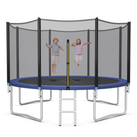 Costway 12 FT Outdoor Jumping Exercise Trampoline with Ladder