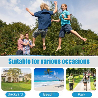 Costway 12 FT Outdoor Jumping Exercise Trampoline with Ladder - 3