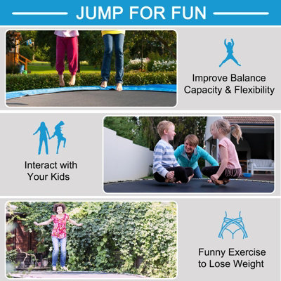 Costway 12 FT Outdoor Jumping Exercise Trampoline with Ladder - 5