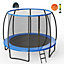 Costway 12 FT Outdoor Trampoline Jumping Exercise Fitness Trampoline w/ Basketball Hoop