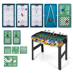 Costway 12-in-1 Combo Game Table Set Foosball Air Hockey Pool Ping Pong Shuffleboard