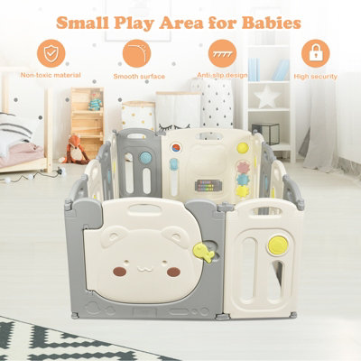 Costway 12 Panels Baby Safety Playpen Kids Foldable Toddler Safety Activity Play Center - 5