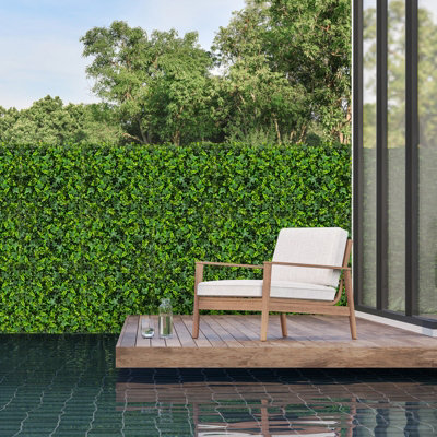 COSTWAY 12 Pcs Artificial Grass Wall Panels 50 x 50cm Faux Greenery Foliage Panels - 9
