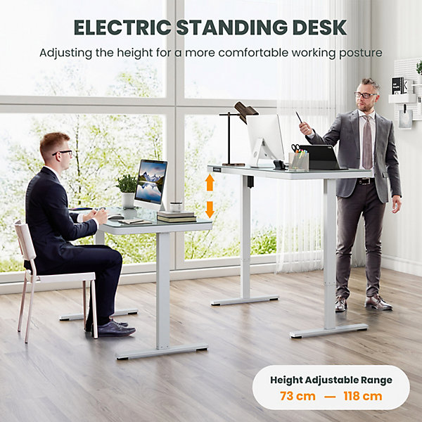 COSTWAY 120 x 60 CM Electric Standing Desk w/ Drawers Whole COSTWAY 120 x 60 CM Electric Standing Desk w/ Drawers Whole