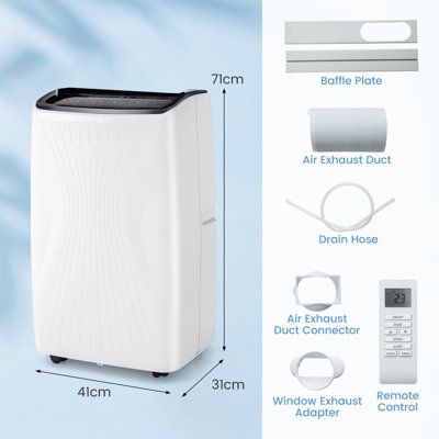 Costway 12000 BTU Portable Air Conditioner Smart WiFi Enabled Home AC Unit