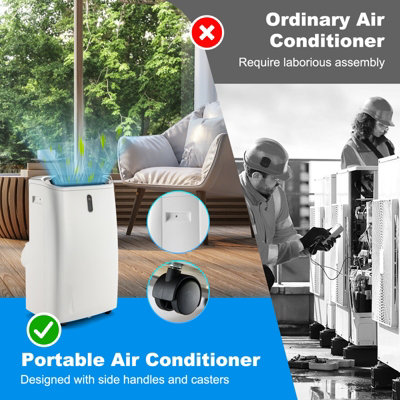 Costway 12000BTU  Air Conditioner 4-in-1 Portable Air Cooler Heating Fan & Dehumidifier - 8