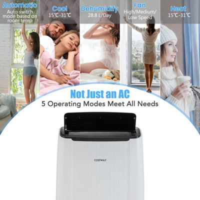 Costway 12000BTU Portable Air Conditioner 5-in-1 Smart WiFi Enabled Home AC Unit - 4