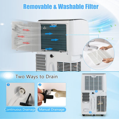 Costway 12000BTU Portable Air Conditioner 5-in-1 Smart WiFi Enabled Home AC Unit - 8