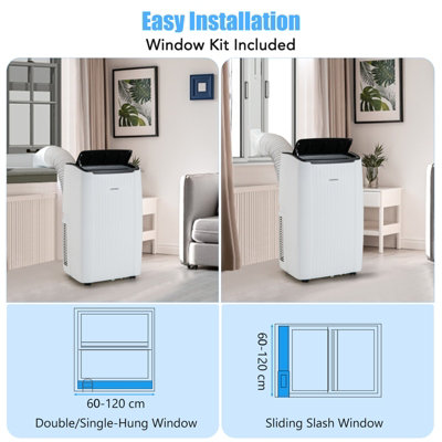 Costway 12000BTU Portable Air Conditioner 5-in-1 Smart WiFi Enabled Home AC Unit - 9