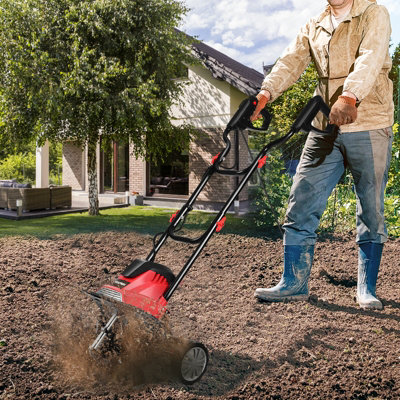 Costway 1200W Electric Tiller Garden Soil Cultivator Rotavator W/ Sharp 4 Tiller Blades - 4