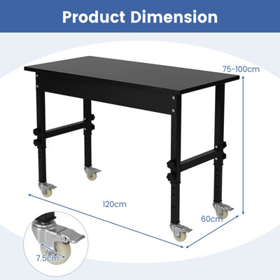 Adjustable height work table sales