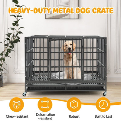 A closer look at Heavy Duty Metal Dog Cage