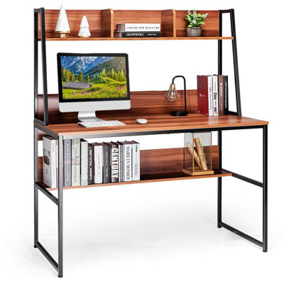 Costway 120CM Study Table Computer Desk Metal Frame