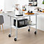 Costway 122 x 61 CM Stainless Steel Rolling Work Table Commercial Catering Table Kitchen Prep Table
