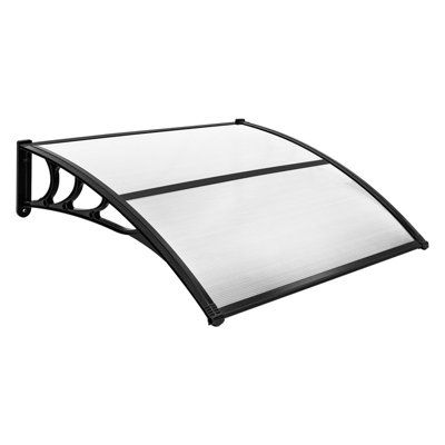 Costway 122 x 98 cm Window Door Awning Canopy Outdoor Front Door Patio Overhang Awning for Sunlight Rain Protection