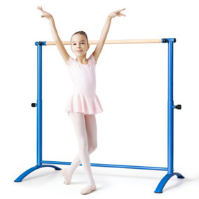 Costway 130 cm Ballet Barre Bar Freestanding Dancing Bar W/ 4-Position Adjustable Height