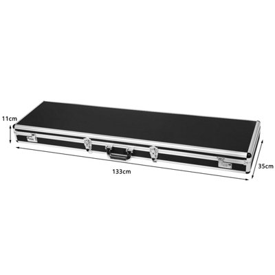 Costway 133CM Long Aluminum Locking Rifle Gun Case Lock Box Shotgun Storage Box Carry Case