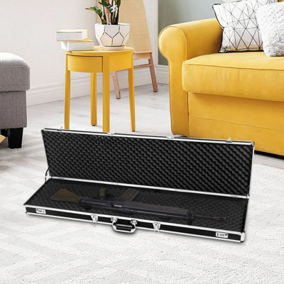 Costway 133CM Long Aluminum Locking Rifle Gun Case Lock Box Shotgun Storage Box Carry Case - 3
