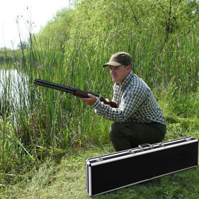 Costway 133CM Long Aluminum Locking Rifle Gun Case Lock Box Shotgun Storage Box Carry Case - 5