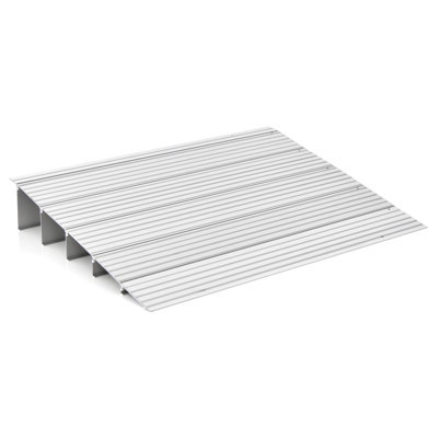 Costway 13CM Door Threshold Ramp Aluminum Adjustable Rise Entry Ramp for Wheelchair