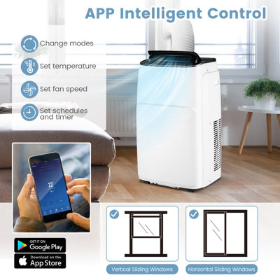 Costway 14000 BTU 4-in-1 Portable Air Conditioner Air Cooler Heating Fan Dehumidifier - 7